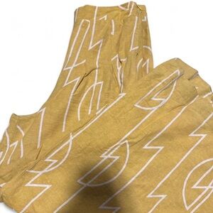 Yellow Wide Leg Pants